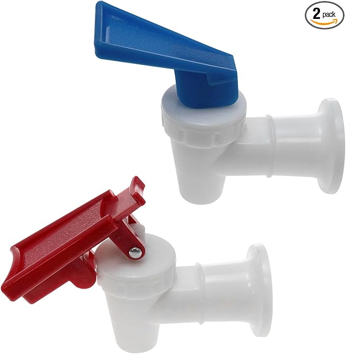 Xhziy Plastic Water Cooler Faucet Reusable Tap Outlet Leak Proof Water Drink Rod Pour Valve Tank Faucet Red with Safety Lo...