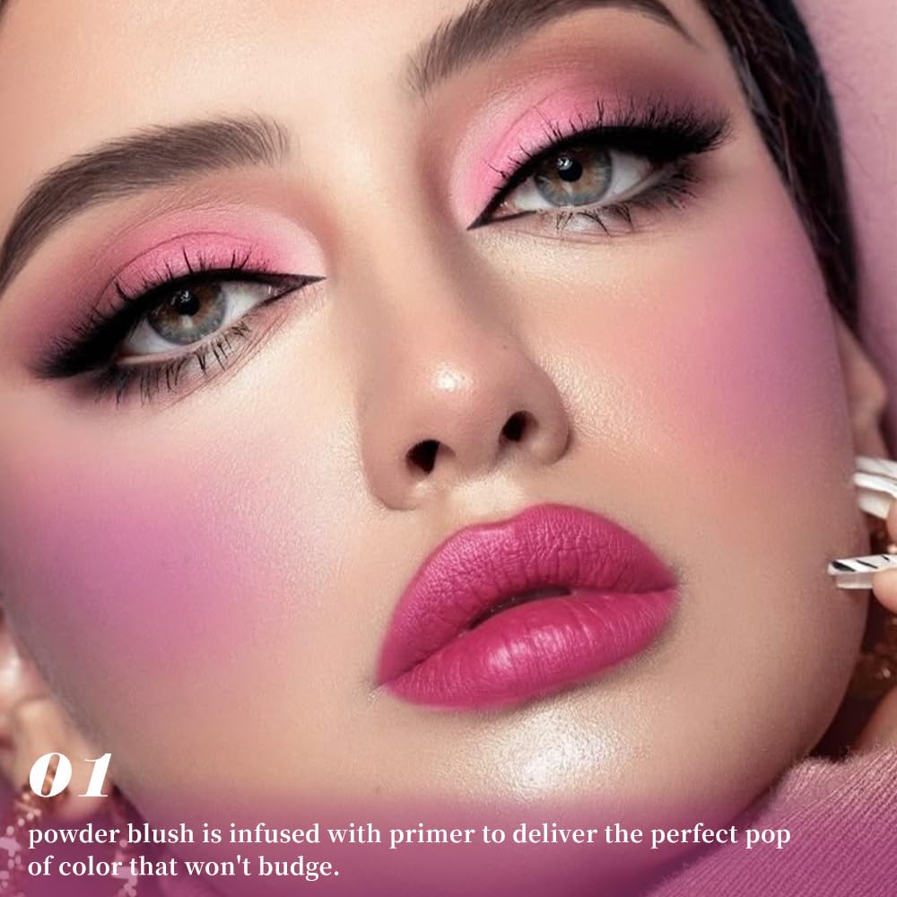 HHLTOH Purple Single Matte lavender for Face Cheeks blush, Orchid Cream Bright Blushes Makeup Palette, Fuchsia Monochrome Blush