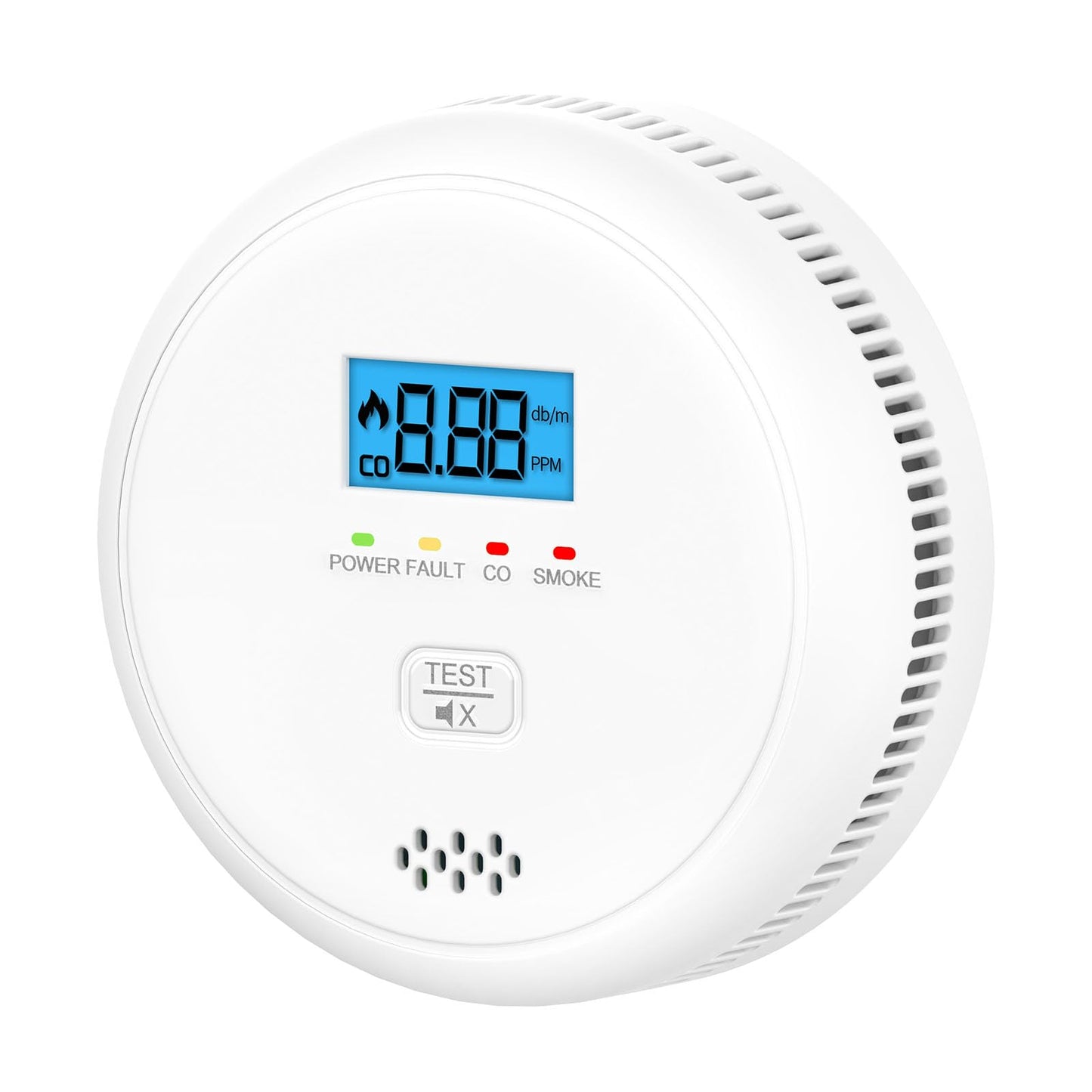 SHYEEH 2 in 1 Smoke and Carbon Monoxide Detectors, Battery-Operated (Battery not Included) Smoke Detector and CO Detector with 10-Year Sensor, Sound Warning and LCD Display for Home and Travel.