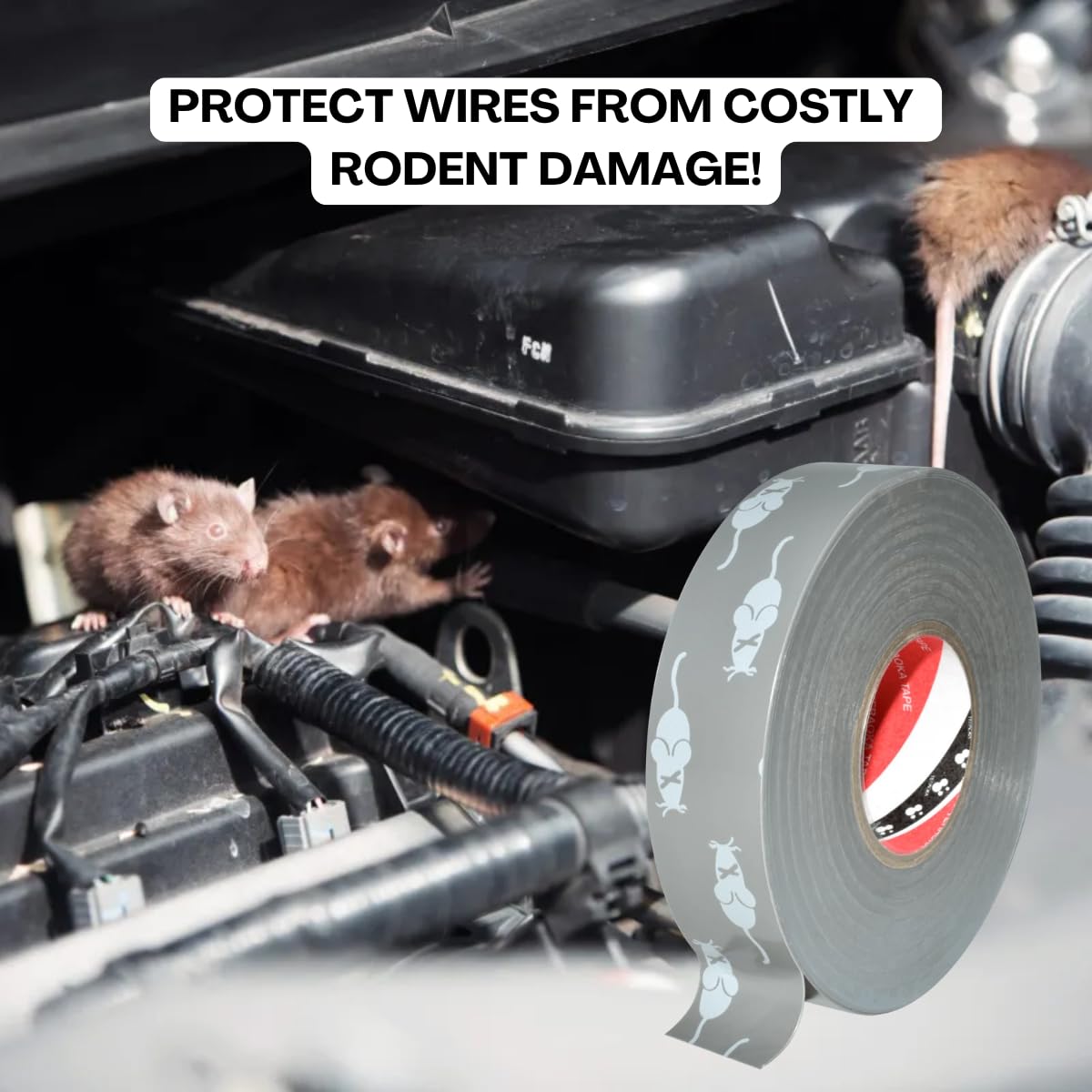 Lakota Naturals Rodent Tape - Replacement for Honda Rodent Tape OEM 4019-2317 - for Car Wires. 19MM x 20M