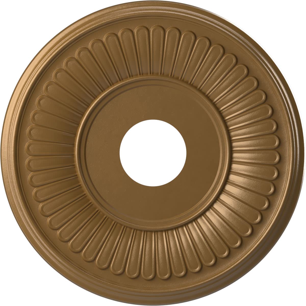 Ekena Millwork Cmp16Becgh Berkshire Thermoformed Pvc Ceiling Medallion (Fits Canopies Up To 7), 16Od X 3 1/2Id X 1P, Metallic Go