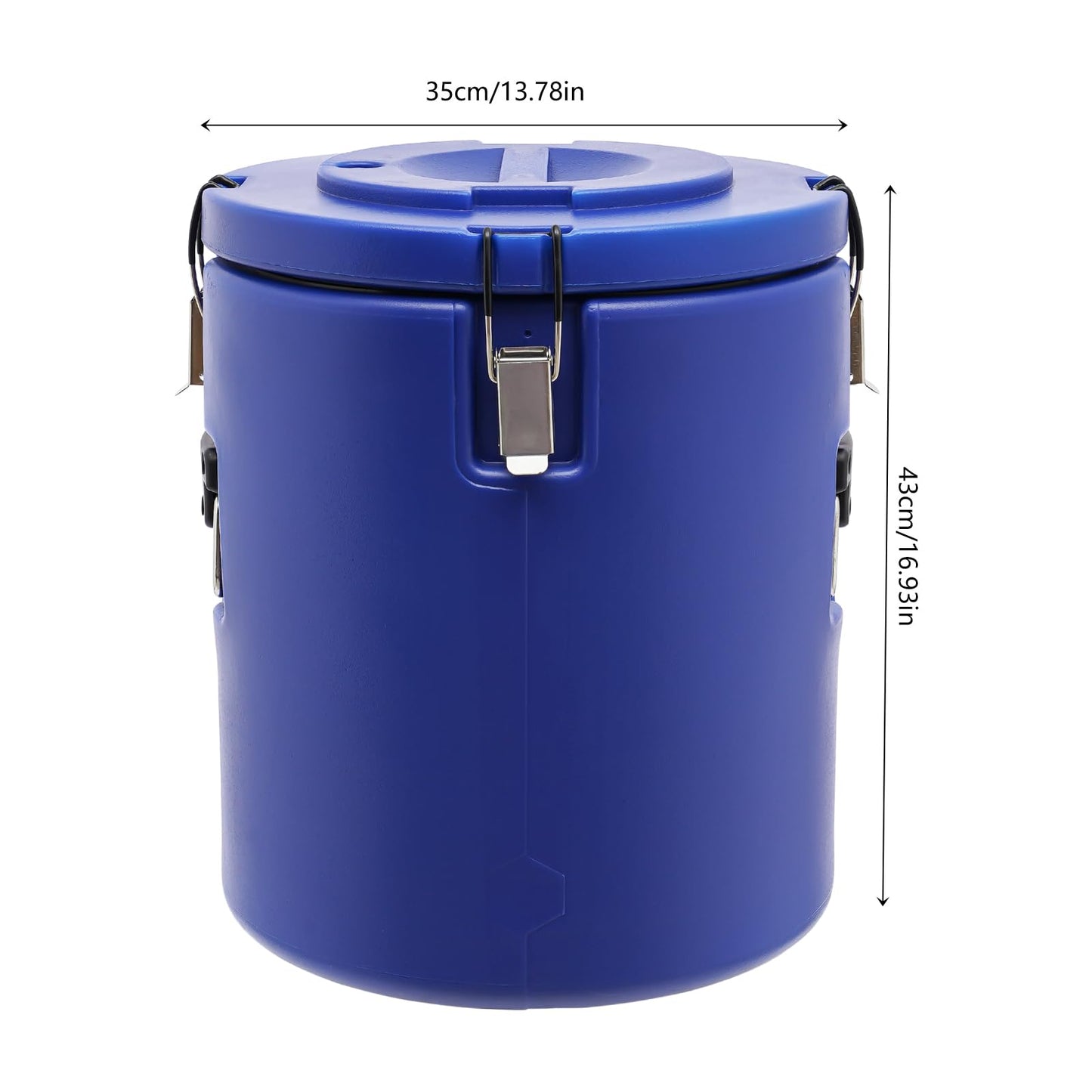LOYALHEARTDY Commercial Insulated Food Container, 32QT/8Gal Insulated Soup Container Bucket Commercial Food Warmer Insulation Barrel for Hot or Cold Food for Restaurant, Canteen, Home (Blue,)