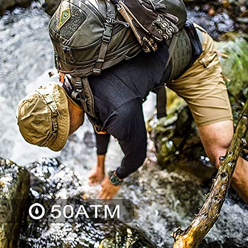 Mens Tactical Military Digital Watch, 23-in-1 Survival Multi-Functional Army Outdoors Waterproof Camouflage Sports Watches...