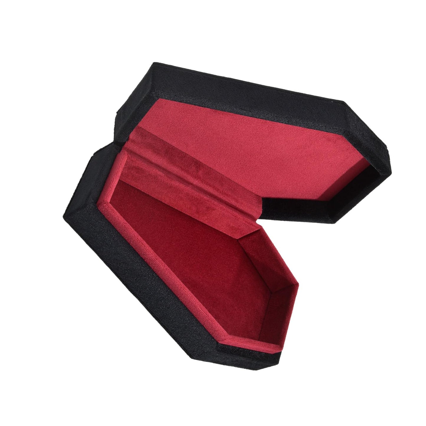JinGuoZiLP Gothic Coffin Shaped Jewelry Box Stylish Velvets Rings Choker Box Case Halloween Jewelry Organizer Decorations for Girls