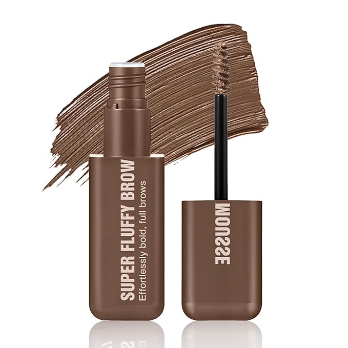 Brow Super Fluff Eyebrow Gel Mousse, Volumizing and Tinted Thickening Eyebrow, Waterproof, Long-Lasting, Easy-to-Use for Soft Full Brows, 1 Soft Brown
