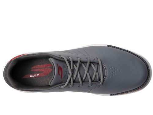 Skechers Tempo Spikeless Waterproof Lightweight Golf Shoe Gray/Red
