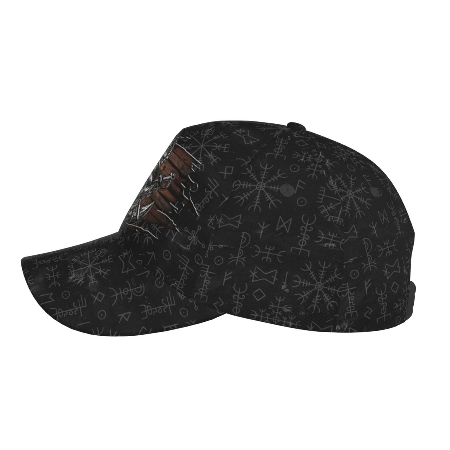 THE PIRATE KING Anime Pirate Captain Baseball Cap Skull Print Hat Halloween Baseball Cap Adjustable for Men and Women Black