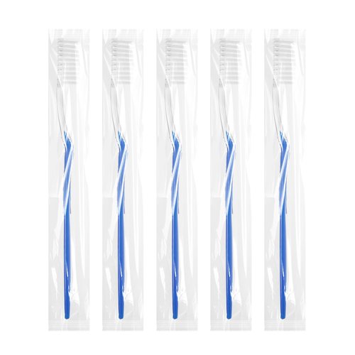 HQSLsund 500 pcs Prepasted Disposable Toothbrushes Bulk Individually Wrapped Pre Pasted Soft Bristle Tooth Brush Set Travel Toothbrushes for Homeless Gift Hotel Camping Travel