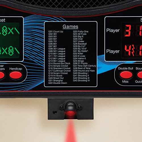 Viper Orion Electronic Soft Tip Dartboard with LaserLite Laser Throw/Toe Line Marker, red and black