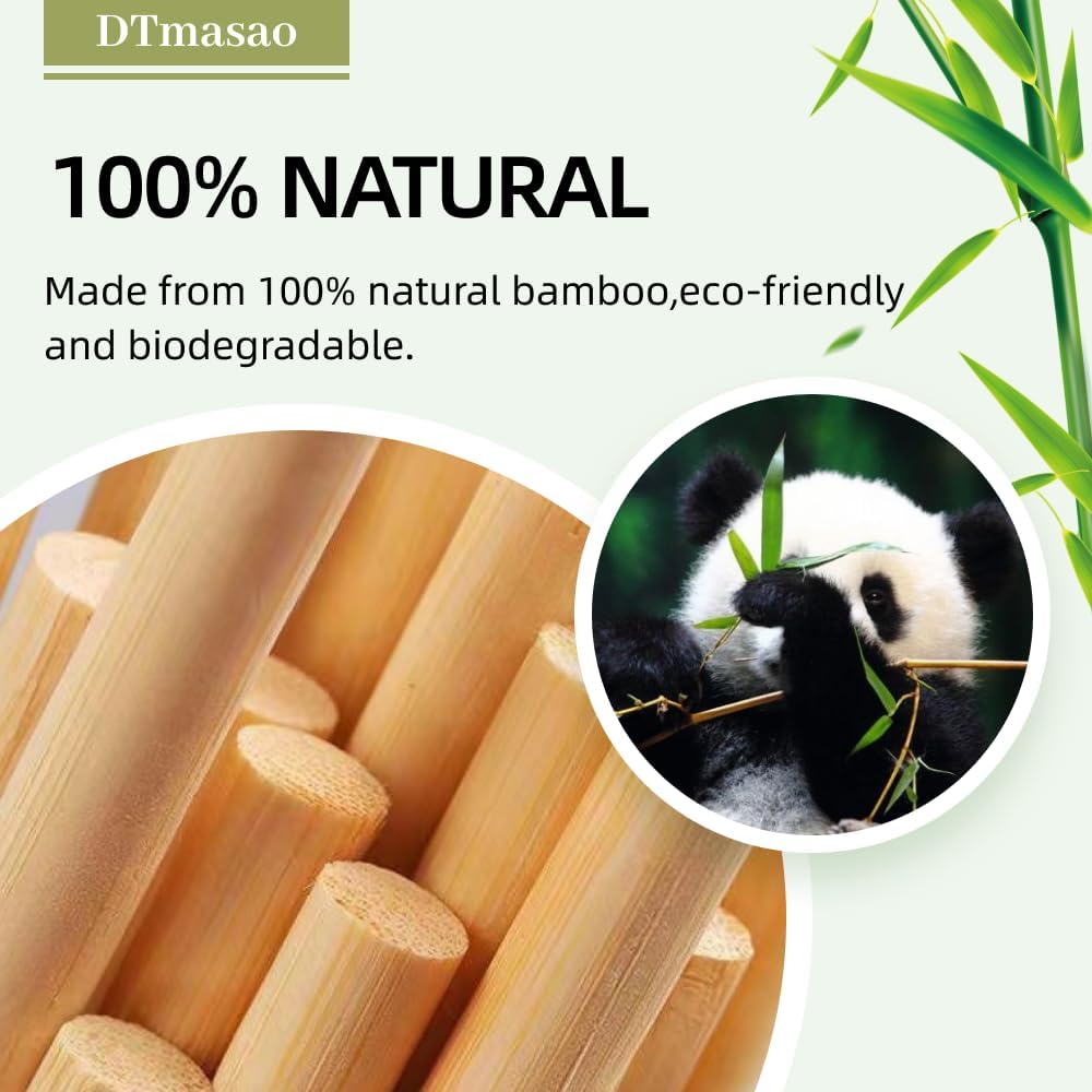 100 PCS Dowel Rods Wood Sticks Wooden Dowel Rods - 1/2 x 17.5 Inch Unfinished Bamboo Sticks - for Crafts and DIYers