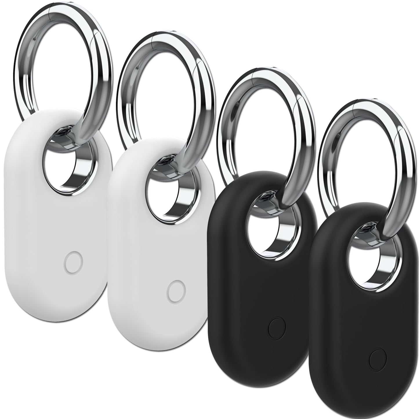 Rzttwl 4 Pack Holder Case Compatible With Samsung Galaxy Smarttag 2, Silicone Gps Tracker For Samsung Tag 2 With Key Ring, Anti-