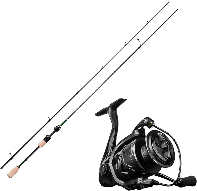 Fishing Combo-M1 500 Series Spinning Reel and M1 Trout Spinning Rod 7' 2-Piece Rod