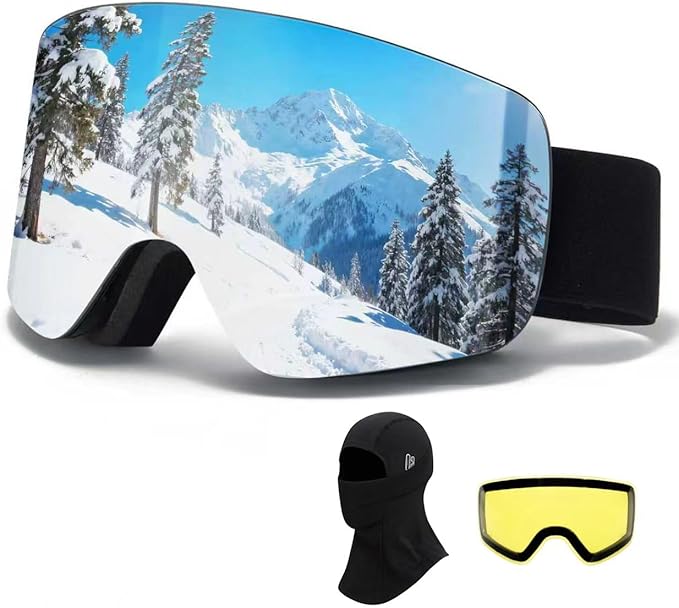 Ski Goggles OTG Snow/Snowboard Goggles Snowboarding Goggles Over Glasses Ski Goggle for Men Women Adult