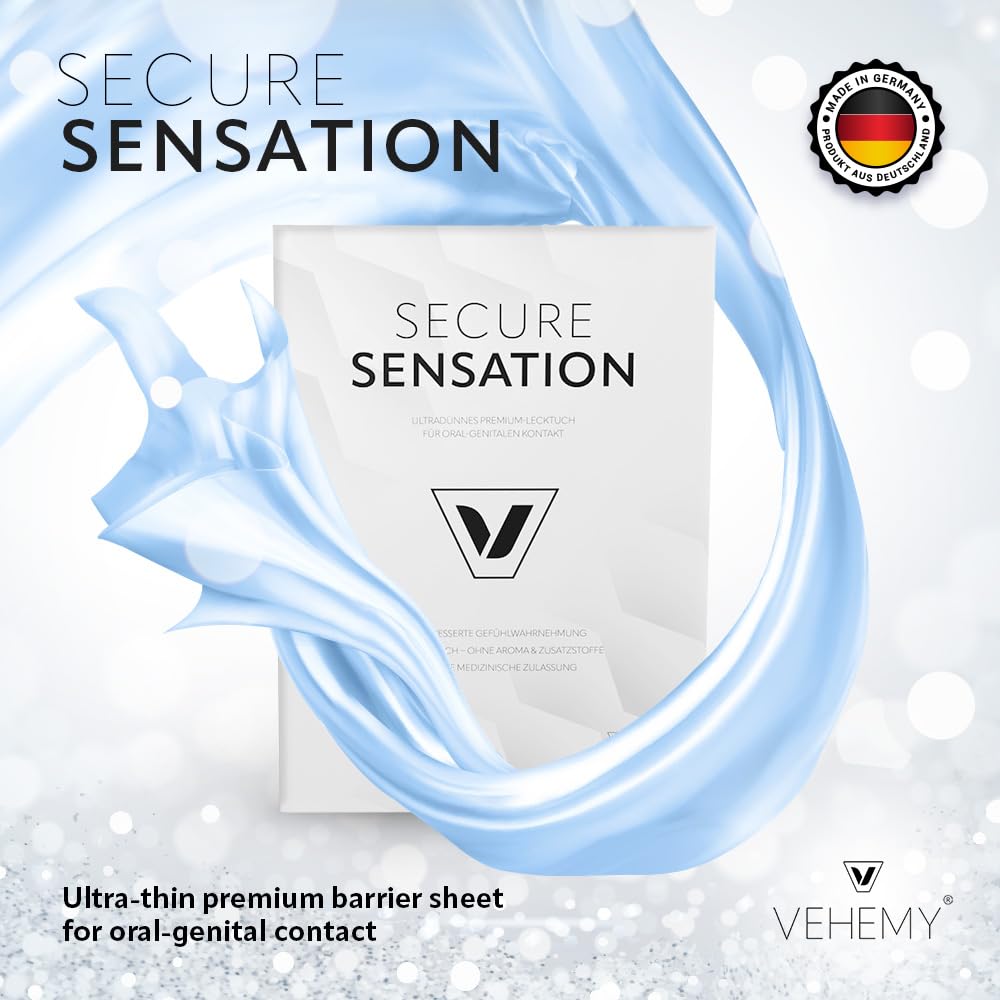 Vehemy Dental Dams 6-Pack, Latex-Free Oral Dams, Hypoallergenic Oral Barrier, Free of Flavors and Toxic Materials, Lightweight for Optimal Sensation, Designed for Your Safety (6)
