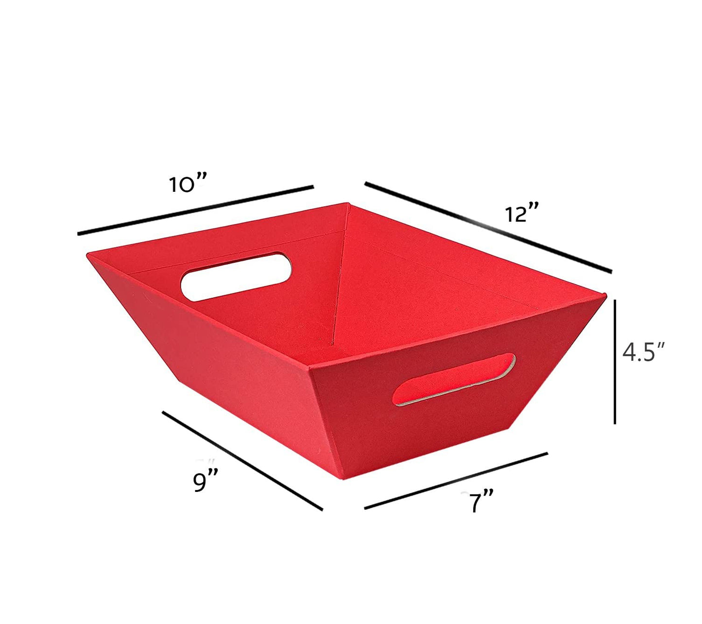 [5PK] Large Red Baskets For Gifts Empty To Fill| Bulk Red Gift Basket- 10x12” Basket| Christmas, Valentines, Thanksgiving, Easter|Shelf Basket, Snack, Organizing|Gift To Impress-Upper Midland Products