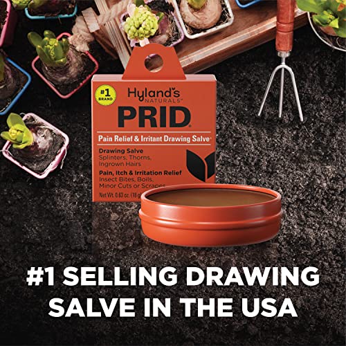 Hyland's PRID Drawing Salve, Topical Skin Irritation Relief, For Splinters, Thorns, Ingrown Hairs, Itch Relief for Bug Bit...