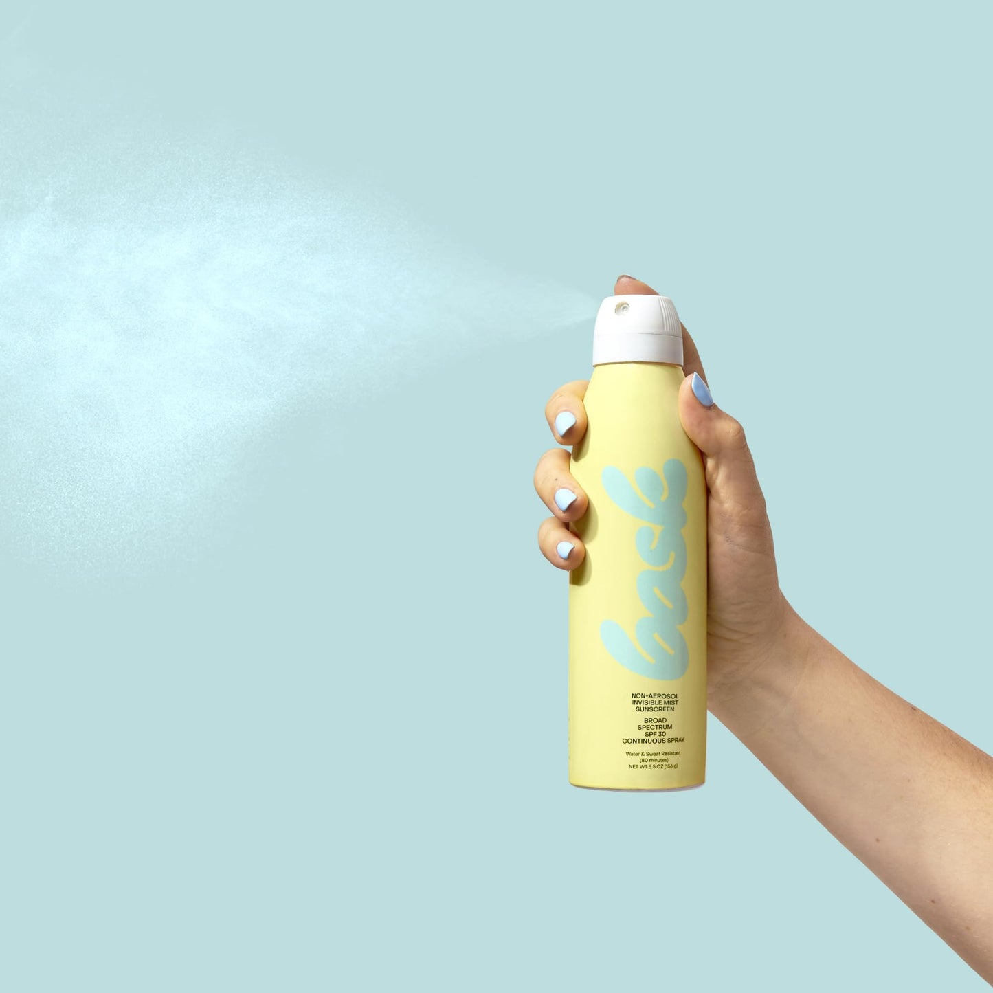 Bask Suncare SPF 30 Sunscreen Spray - Non-Aerosol, Broad Spectrum UVA/UVB Protection, Dermatologist Recommended, No White Cast,