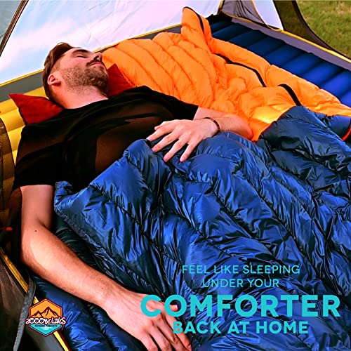 ZOOOBELIVES Ultralight Backpacking 32-50F Down Sleeping Bag - 27oz Ultra Compact 650 Fill Power Envelope Sleeping Bag for ...