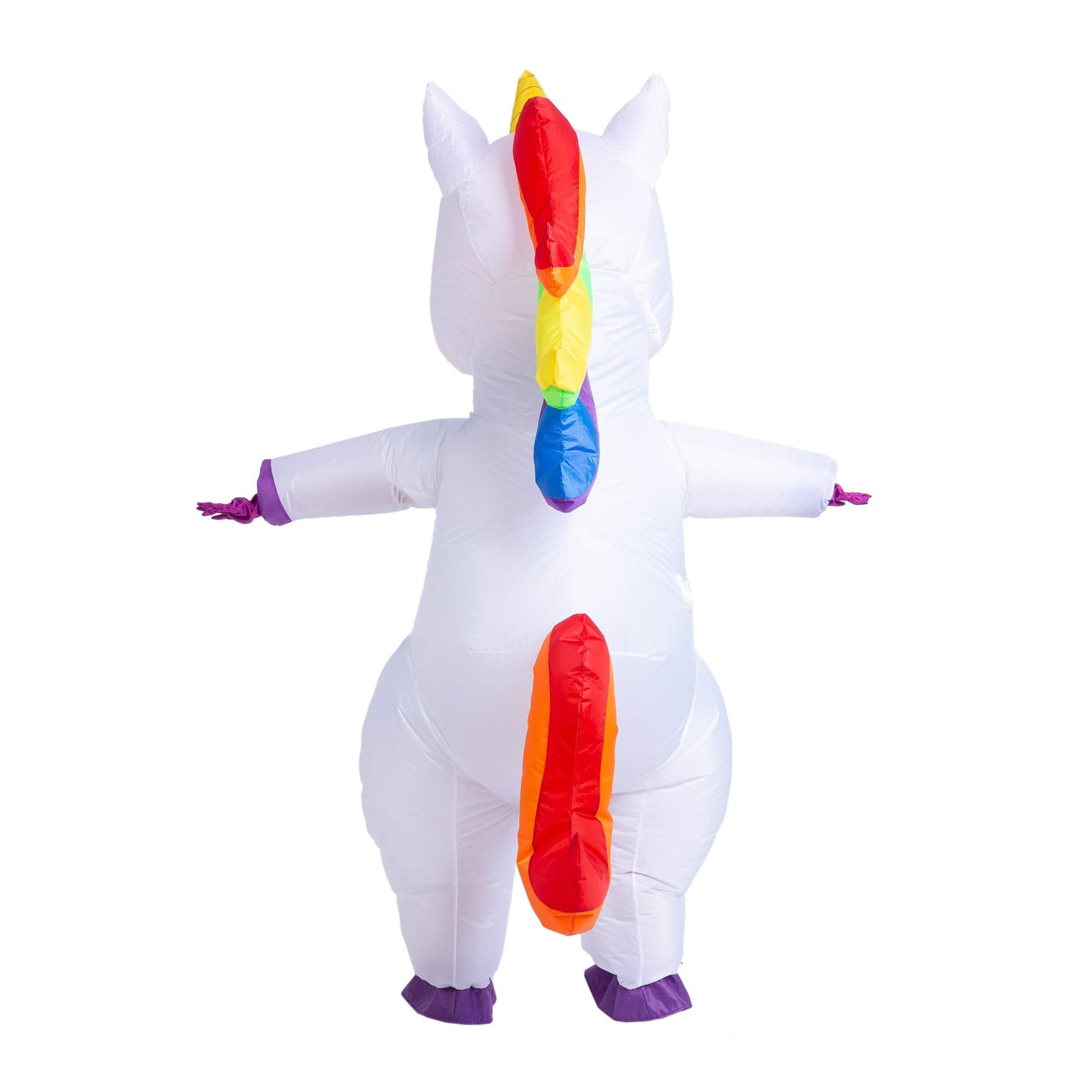 Spooktacular Creations Adult Unisex White Unicorn 65in Full Body Inflatable Costume for Halloween Parties-L