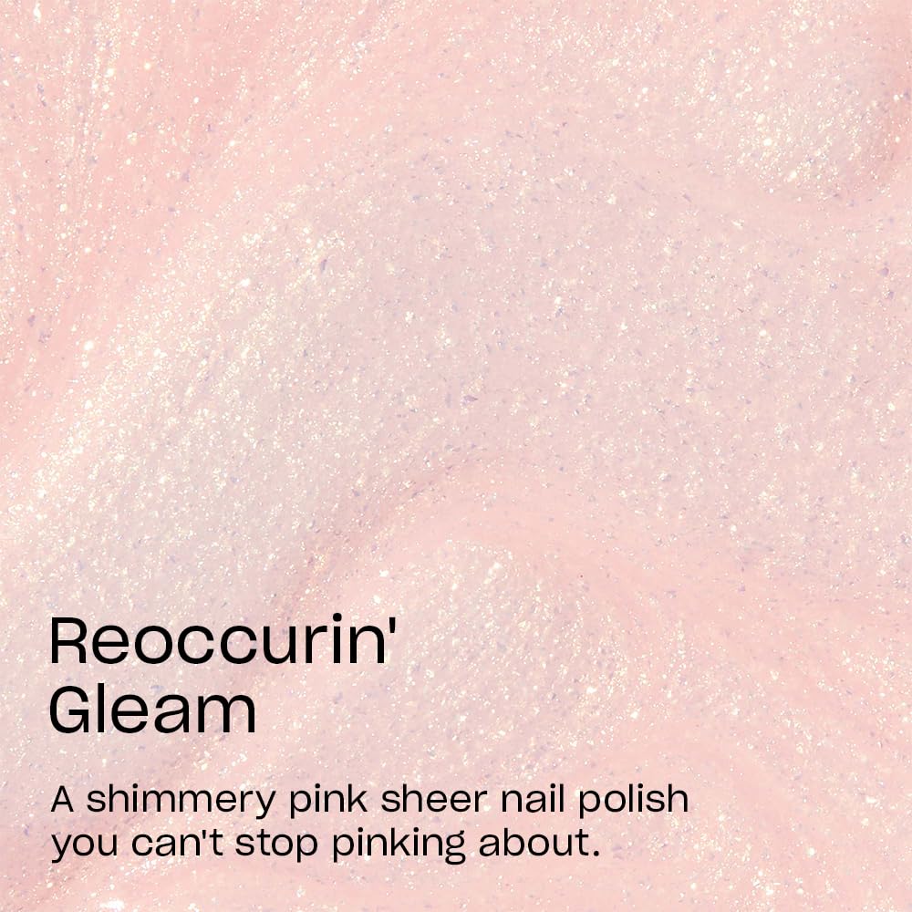 OPI Nail Lacquer Reoccurin' Gleam | Sheer Pastel Pink Shimmer Chip Resistant Nail Polish | OPI'm Dreaming Collection