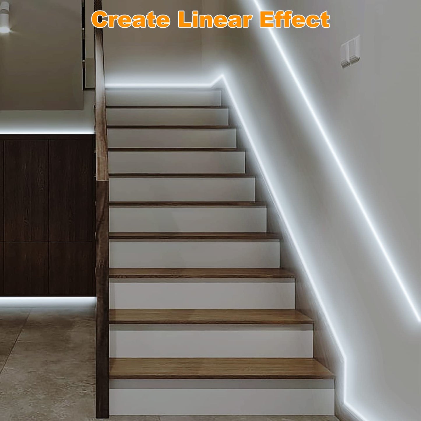 Tatazone Smart White COB Led Strip Light with App and Remote, 32.8ft 6500K WiFi Bright COB Light Strip Work with Alexa Google, Dimmable Indoor COB Strip Lights for Room, Cabinet, 2 Rolls of 16.4ft