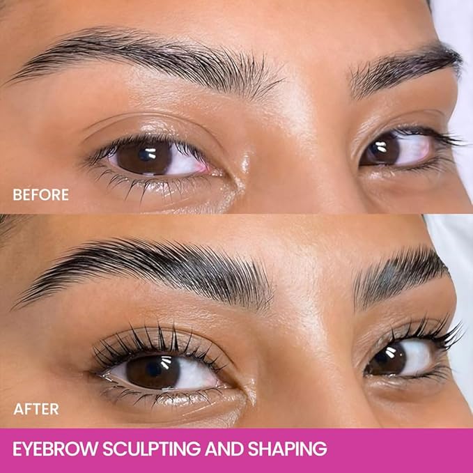 Kaely PROFESSIONAL MAKEUP Brow Glue, Tinted Eyebrow Gel, Eyebrow Mascara Waterproof, gel para cejas a prueba de agua, Eye Brow Fast Sculpt, Vegan & Cruelty-Free, 1Pcs-05 Black