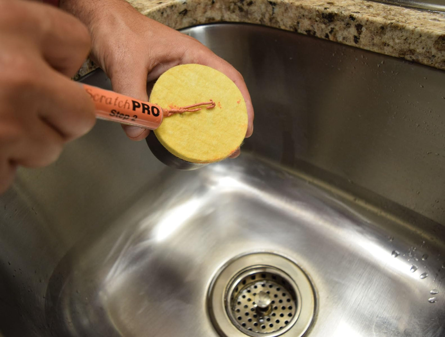 Scratch Remover Kit for Polishing and Repairing Stainless Steel Sinks, with Diamond Buffing Compounds, to Reduce The Appearance of Ugly Scratches and Polish Sink for Factory Fresh Look in No Time