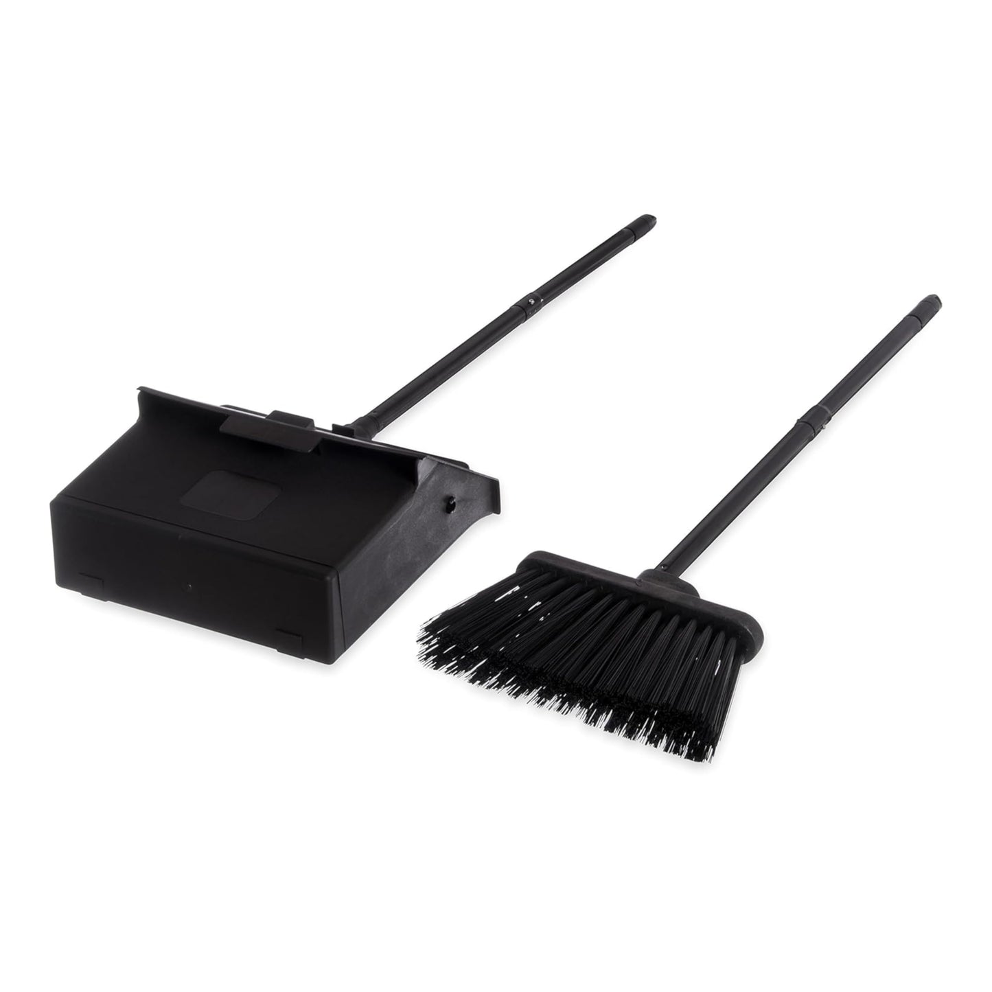 SPARTA Duo-Pan Upright Dust Pan and Broom Set, Essential Cleaning Tools for Home and Commercial Use, 36" Handle, 1 Count, Black