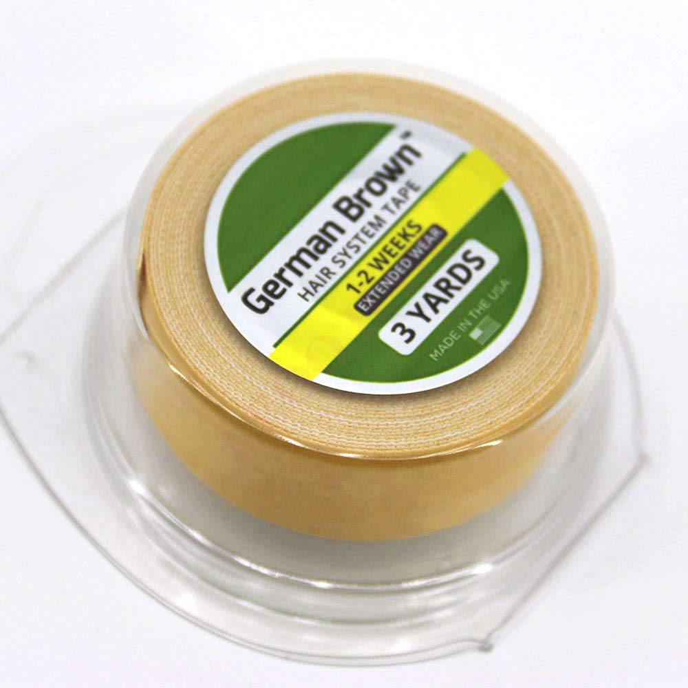 Brown Liner/Cloth/German Brown Double Sided Roll Tapes Stickers Adhesive Men Hair System Replacement Toupee Hair Extension Wig B