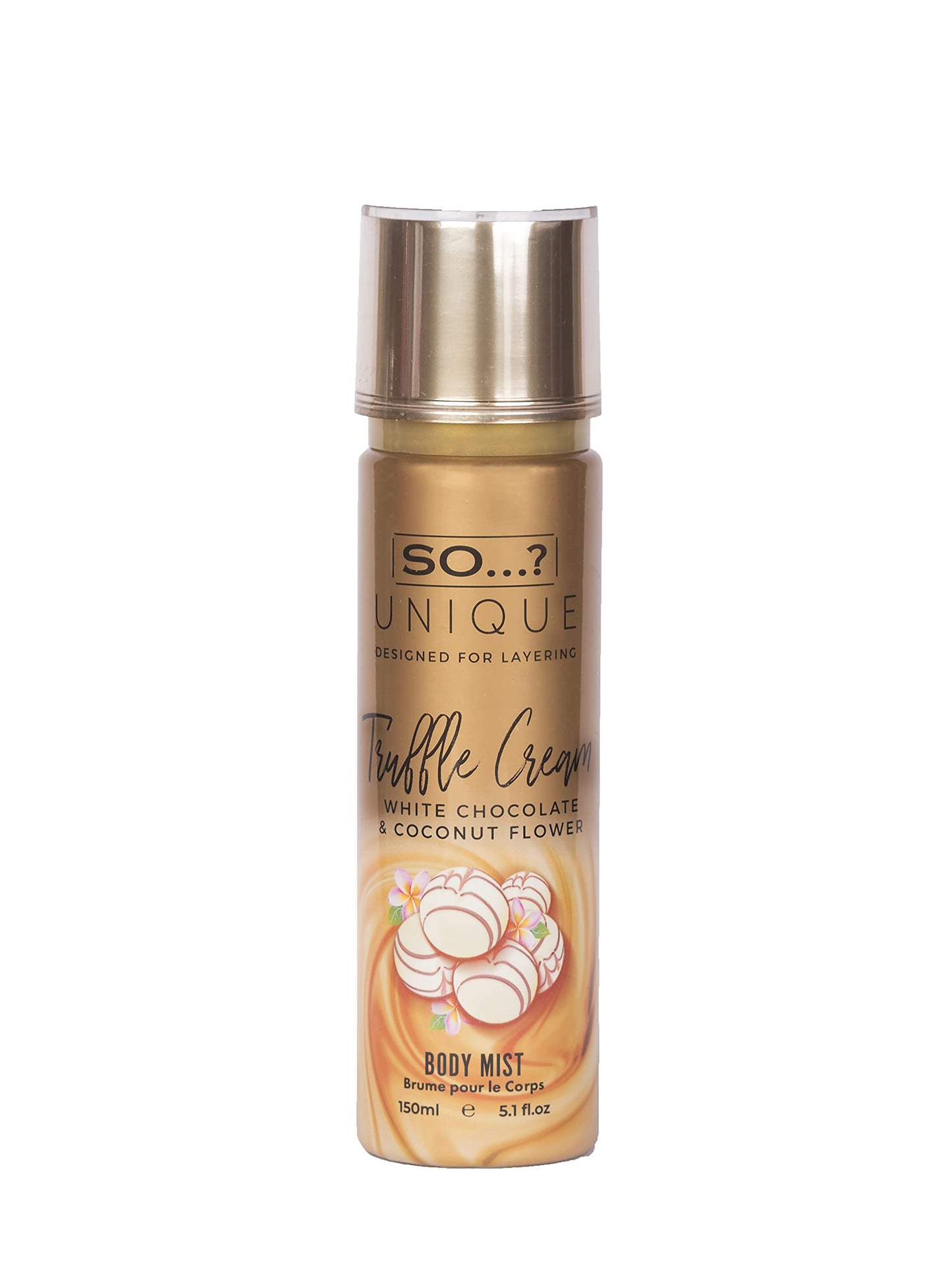So...? Unique Truffle Cream Body Mist - Vanilla, Gourmand, Fruity Perfume for Women - Cruelty Free Body Spray for Women - 5.1 oz