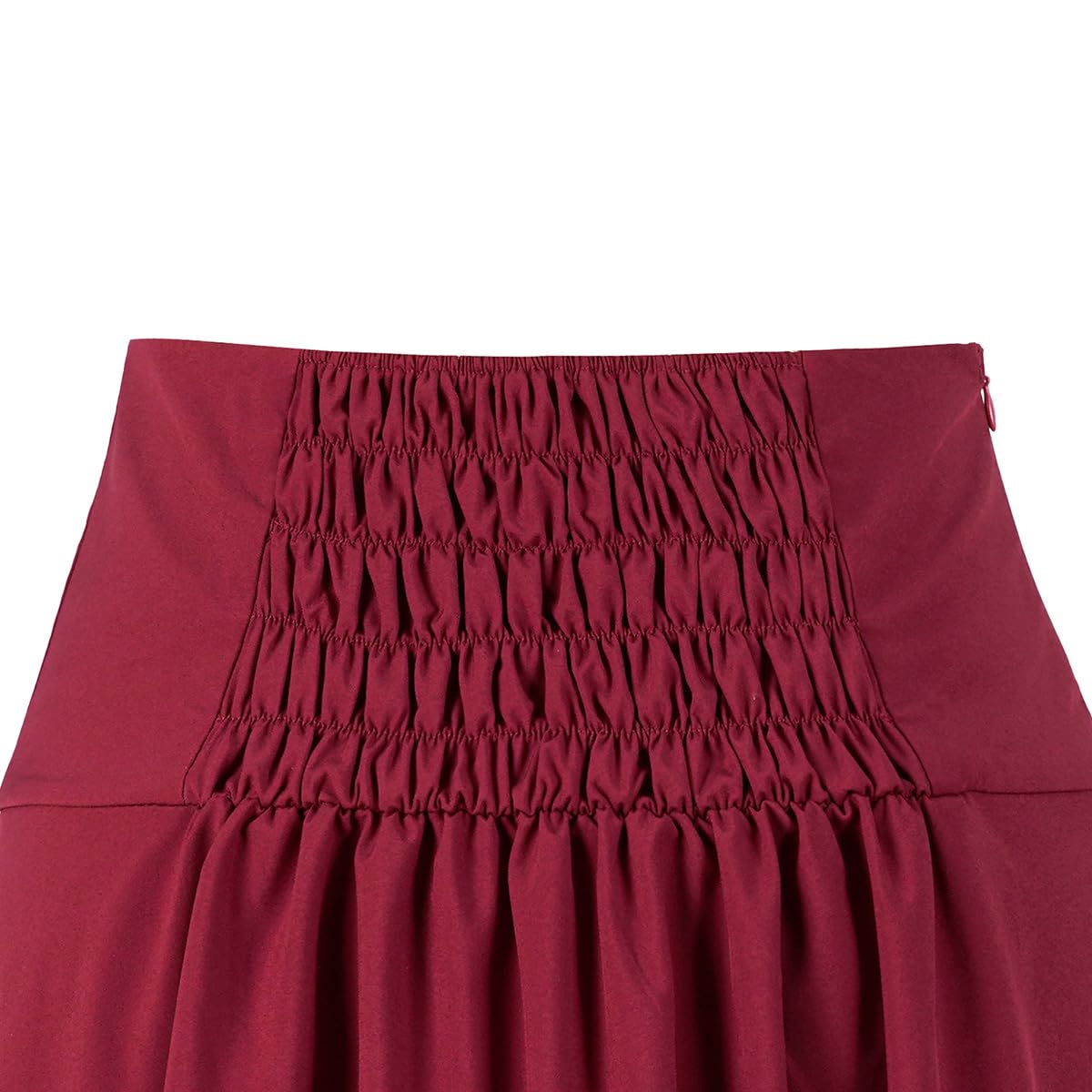 OFOKEDA Women's Gothic Steampunk Skirt Renaissance High Low Skirt(YT2339-RD,S)