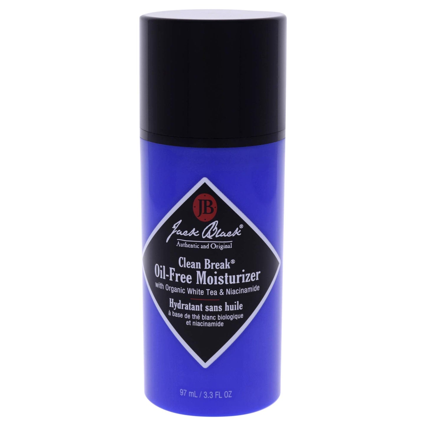 Jack Black Clean Break Oil-Free Moisturizer, 3.3 Fl. Oz - Face Moisturizer for Men, Face Lotion, Daily Moisturizer for Face, Ski