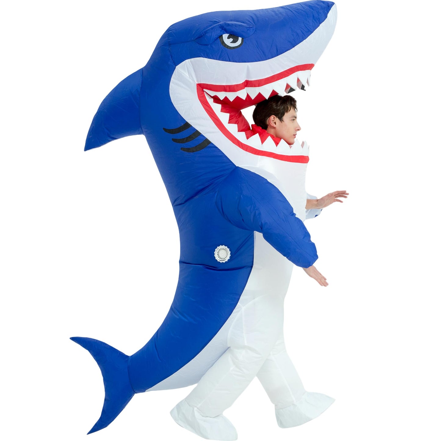 One Casa Inflatable Costume Adult,Blow Up Party Costumes,Inflatable Shark Costume,Halloween Costumes for Men Women (63INCH)