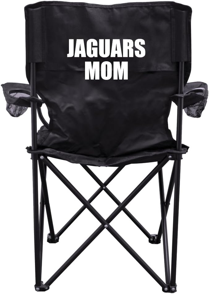 VictoryStore Outdoor Camping Chair - Jaguars Mom Black Folding Camping Chair with Carry Bag