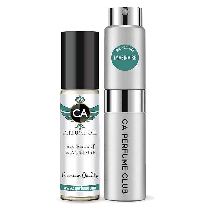 CA Perfume Duo Impression of Imaginaire For Men Perfume Layering Set Mens Cologne Long Lasting Travel Size EDP + Body Oil Roll-On Bottle 0.27 Fl Oz+0.33 Fl Oz