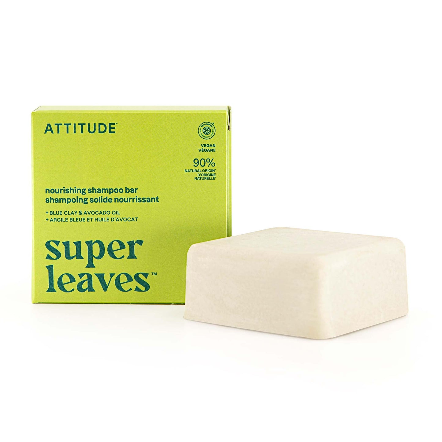 ATTITUDE Nourishing Shampoo Bar, Natural Origin, For Dry and Dull Hair, Avocado Oil & Blue Clay, EWG Verified & Clean Ingredient