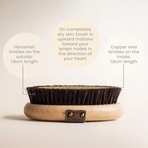 De La Heart Copper Body Brush for Radiant Complexion, Smooth & Glowing Skin