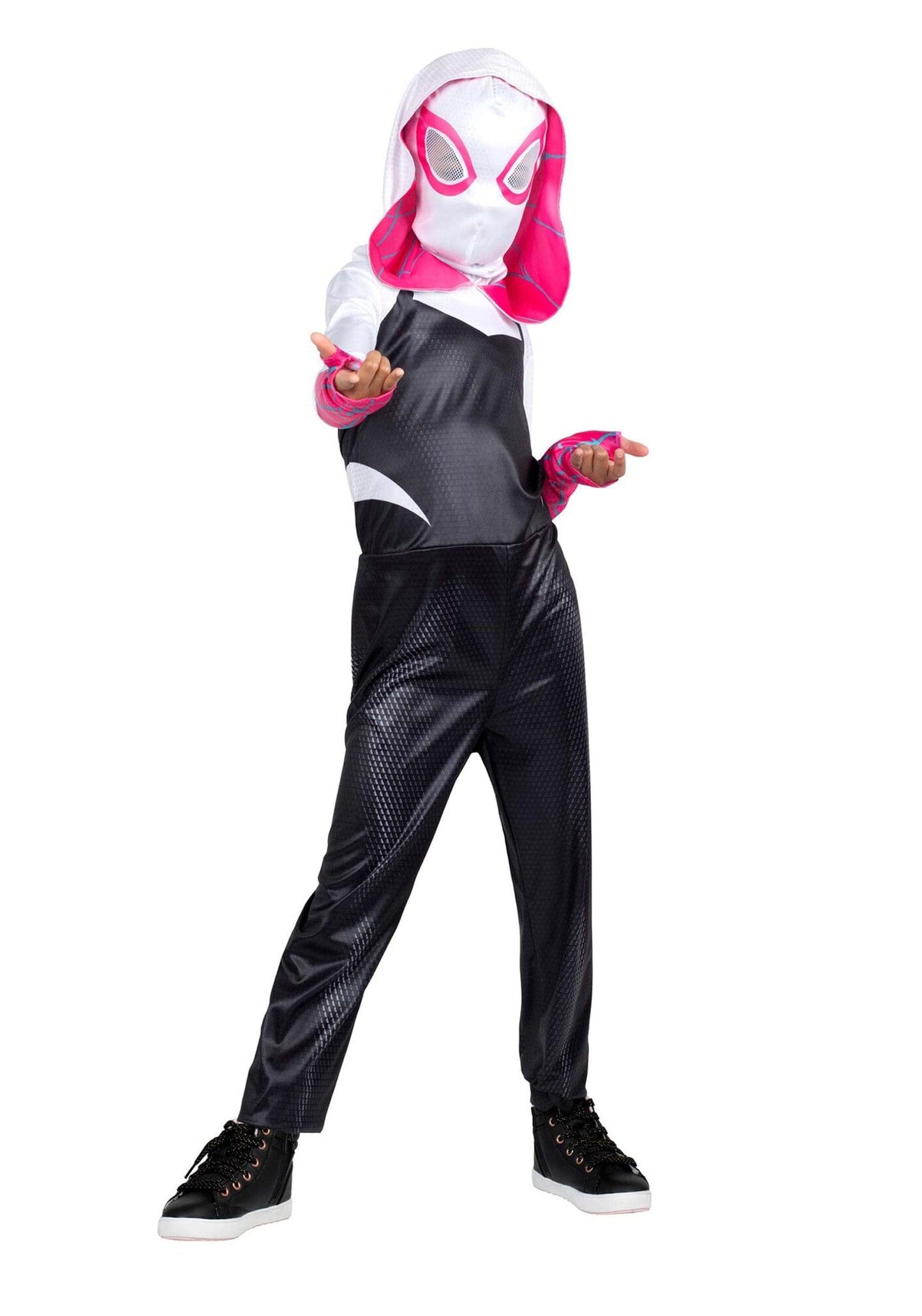 Jazwares MARVEL Girls Spider Gwen Costume, Spider Man Gwen Stacy Kids Superhero Halloween Costume, Child - Officially Licensed Small