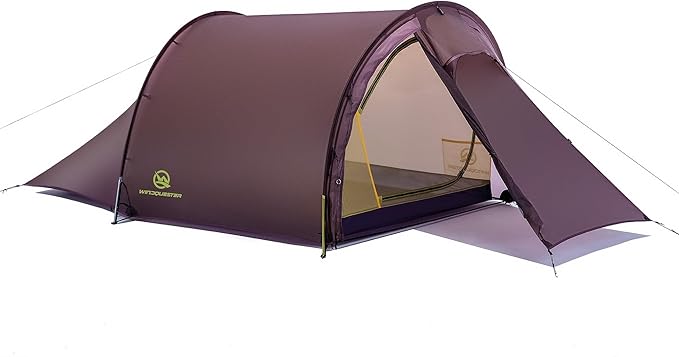 WindQuester Gale Lite 2 Ultralight 2-Person Tunnel Tent – 2.89 lb, Double Silicone-Coated Fabric, Compact 3-Season Backpac...