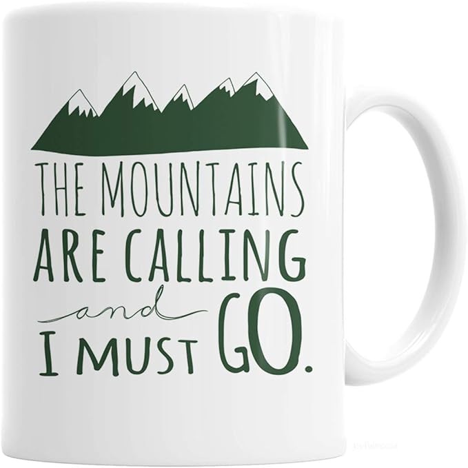 Mountains Are Calling Coffee Mug - Unique Gift for Camping and Outdoor Enthusiasts