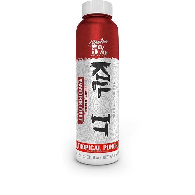 5% Nutrition Kill It Ready-to-Drink High Stim Pre Workout | 400mg Caffeine Energy Drink | Extreme Pump, Endurance, Focus &...