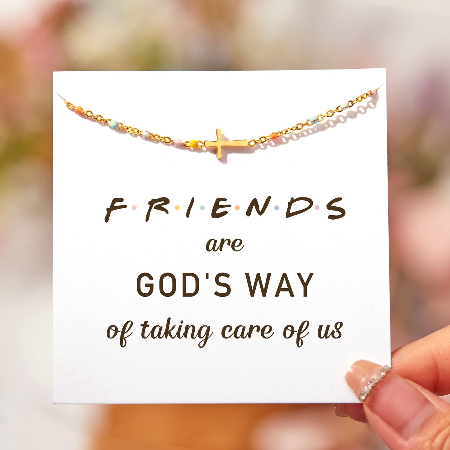 STORYJEWELLERY Friend Gifts for Women, Cross Bracelets for Bestie, Unique Birthday Gifts for Women Friendship, Friend Bracelet, Presents for Female Friends, Bff Jewelry