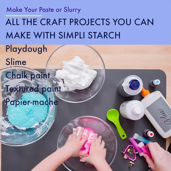 Simpli Starch® Dissolvable Starch Powder Mix. Makes Two Full 64 Oz Liquid Starch Cans. Perfect For Laundry and Ironing, Add Directly to Your Washer. Ideal for Arts and Crafts - 8oz (2)