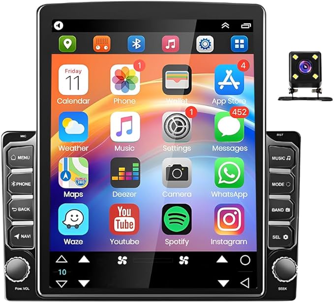 9.7 Inch Android 14 Double Din Car Stereo Radio for Nissan Murano 2003-2007 with Wireless CarPlay & Android Auto Bluetooth...