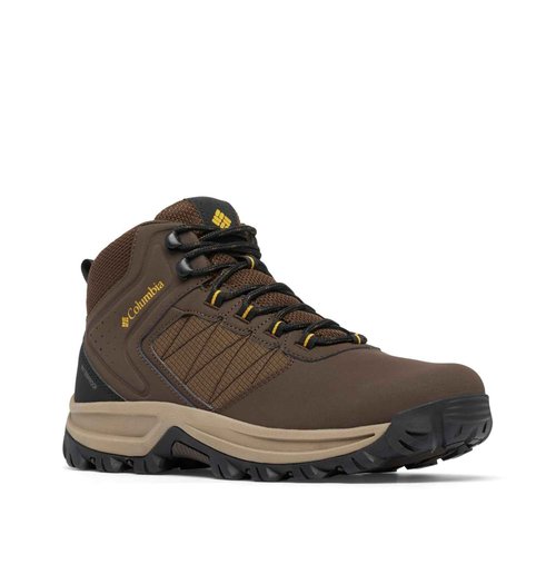 Columbia Mens Transverse Waterproof Hiking Boot, Cordovan/Golden Yellow, 11
