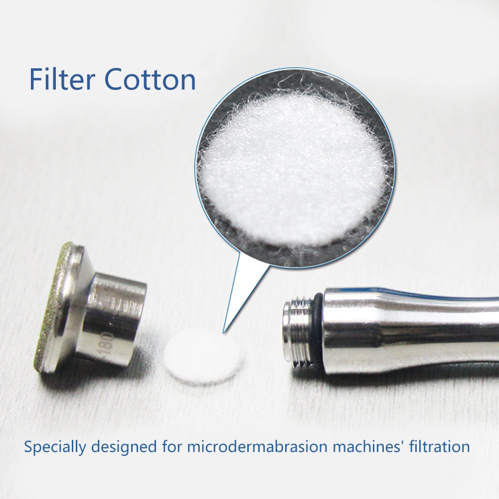 Microdermabrasions Filters, 500pcs Microdermabrasion Cotton Filters Replacement Cotton Sponge Replacement Filter Round Filtering