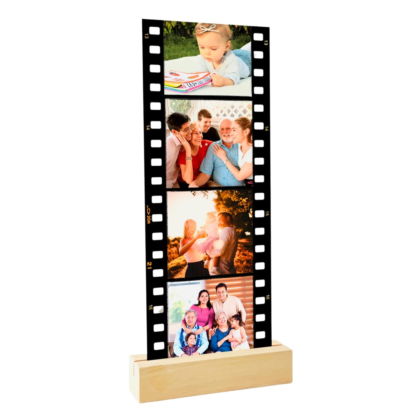 SAME DAY SHIP Retro Memory Film Photo Roll Plaque with Stand - Custom Photo Print Gift for Bestie Keepsake Gift for Anniversary Sister Gift Couples Gift Wife Gifts Christmas Gift New Year Gift