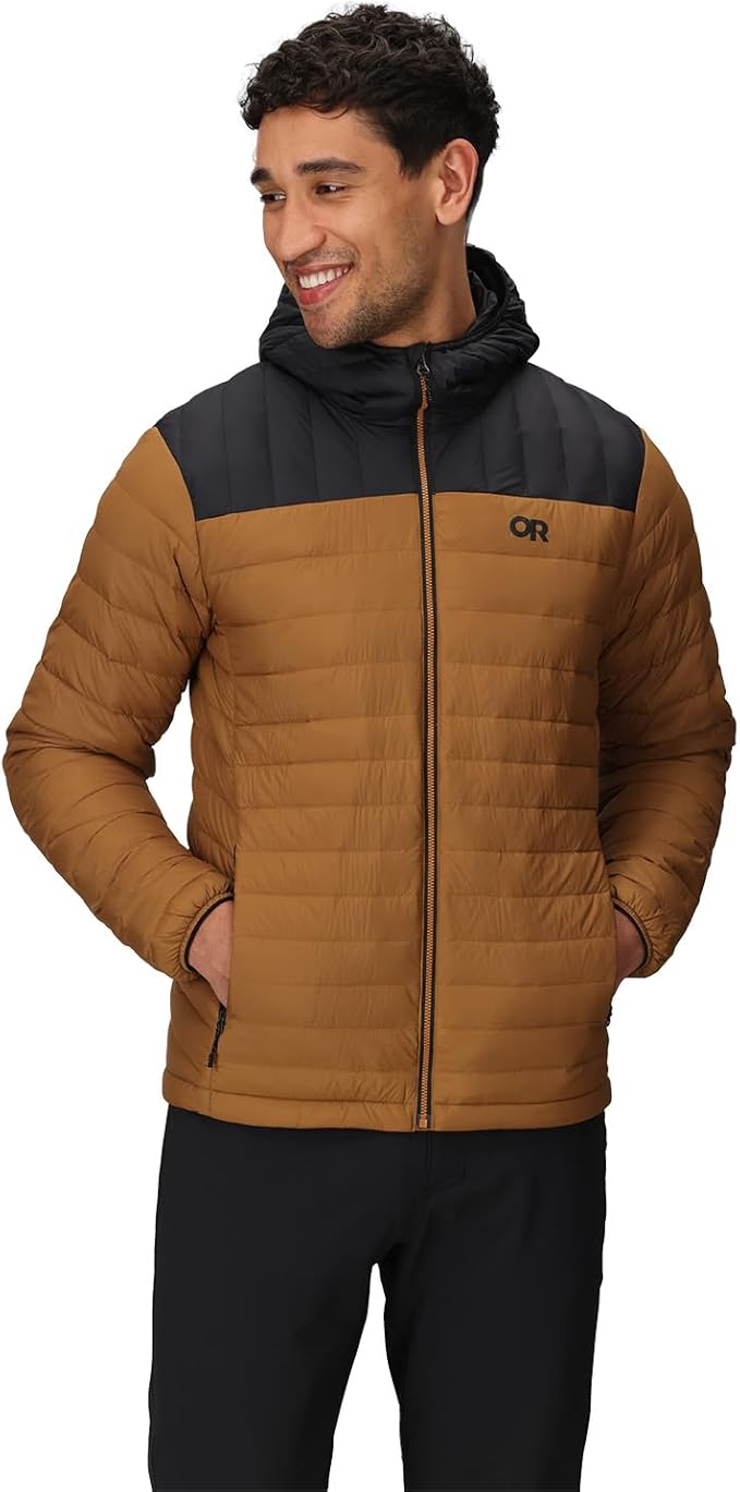 Outdoor Research Men's Transcendent Down Hoodie Jacket | Water & Wind Resistant, Insulated, Lightweight, Standard Fit