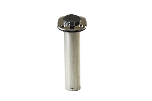 Vinland Marine Flush Mount Rod Holders for Boat, 304 Stainless Steel 15°, 30°, 90° Flush Mount Rod Holder, Gunwale Rod Holders, Gunnel Rod Holders for Boat, with Black Rod Holder Insert