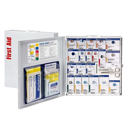 First Aid Only 746006 SmartCompliance 50-Person ANSI 2021 A and OSHA Compliant First Aid Kit for Restaurant Kitchen, Cafet...